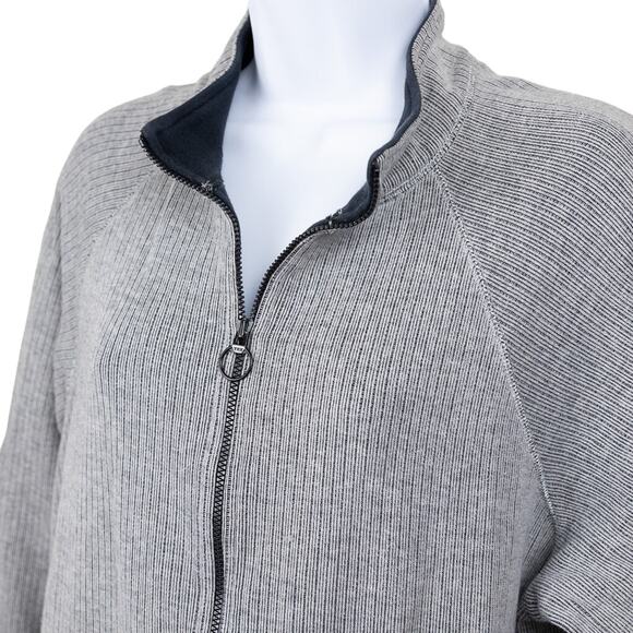 Studio x Valerie Stevens Pin Stripe Long Line Zip Jacket, Size M - Picture 8 of 8